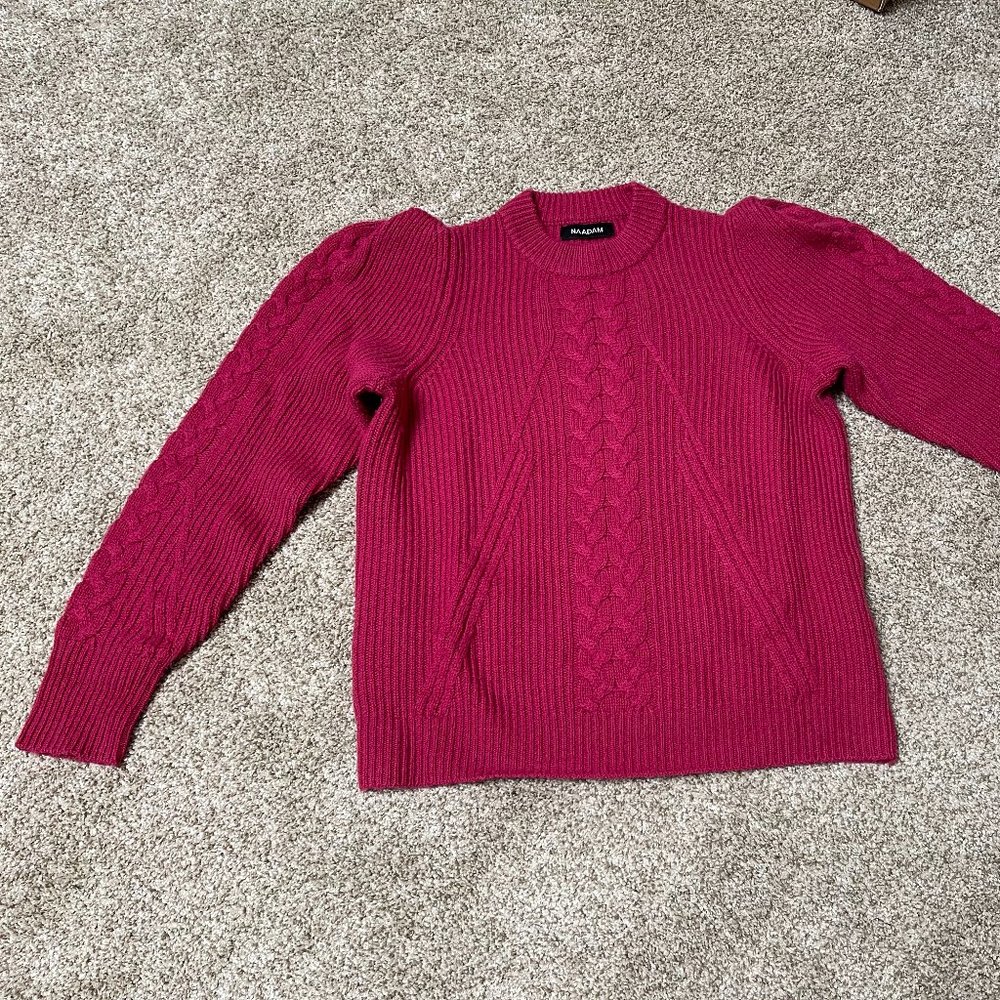 Naadam - Structured Shoulder Cable Knit Sweater